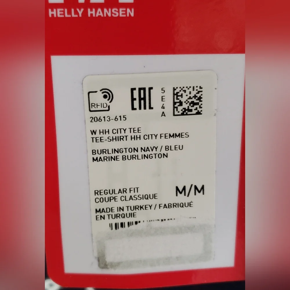 NWT Helly Hansen HH City Tee Women's Navy Blue T Shirt Size Medium